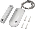 Magnetic Reed Switch Wired Surface Mount Normally Open/Closed NC/NO Contact Sensor Alarm Magnetic Door Switch with 3 Wires, Zinc Alloy Sliver, OC-60