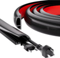 4ft Floor Cord Cover, Silicone Wire Hider, Hide Extension Cords, Protect Cords, Prevent Cable Trips, Heavy-Duty Adhesive-Backed Anti-Trip Cable Protector for Floor, Desk & Wall