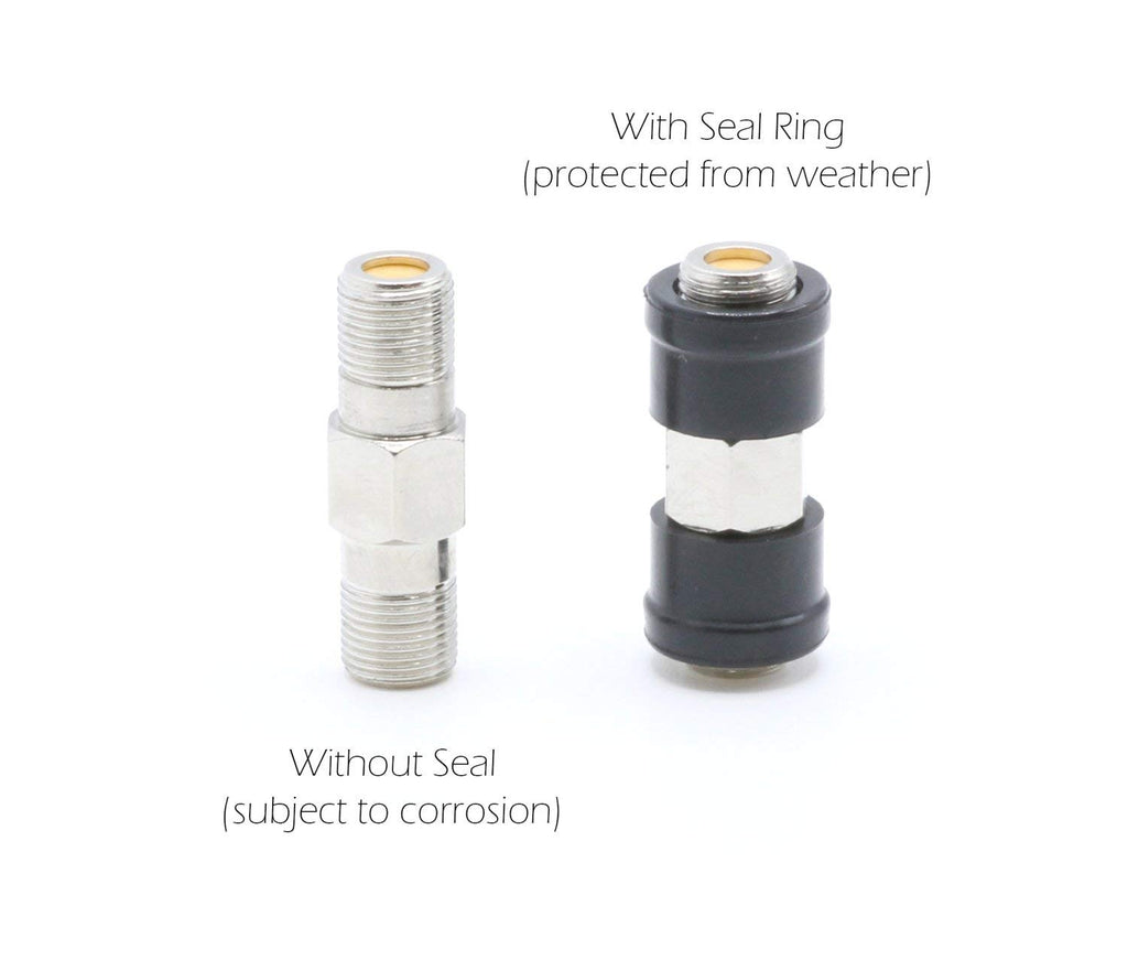 THE CIMPLE CO Coaxial F (F81) Weather Seal Boot - for Coax Ground Blocks, splitters, or Other F Connectors - Creates a Water Tight Seal (Grommet) - (100 Pack)