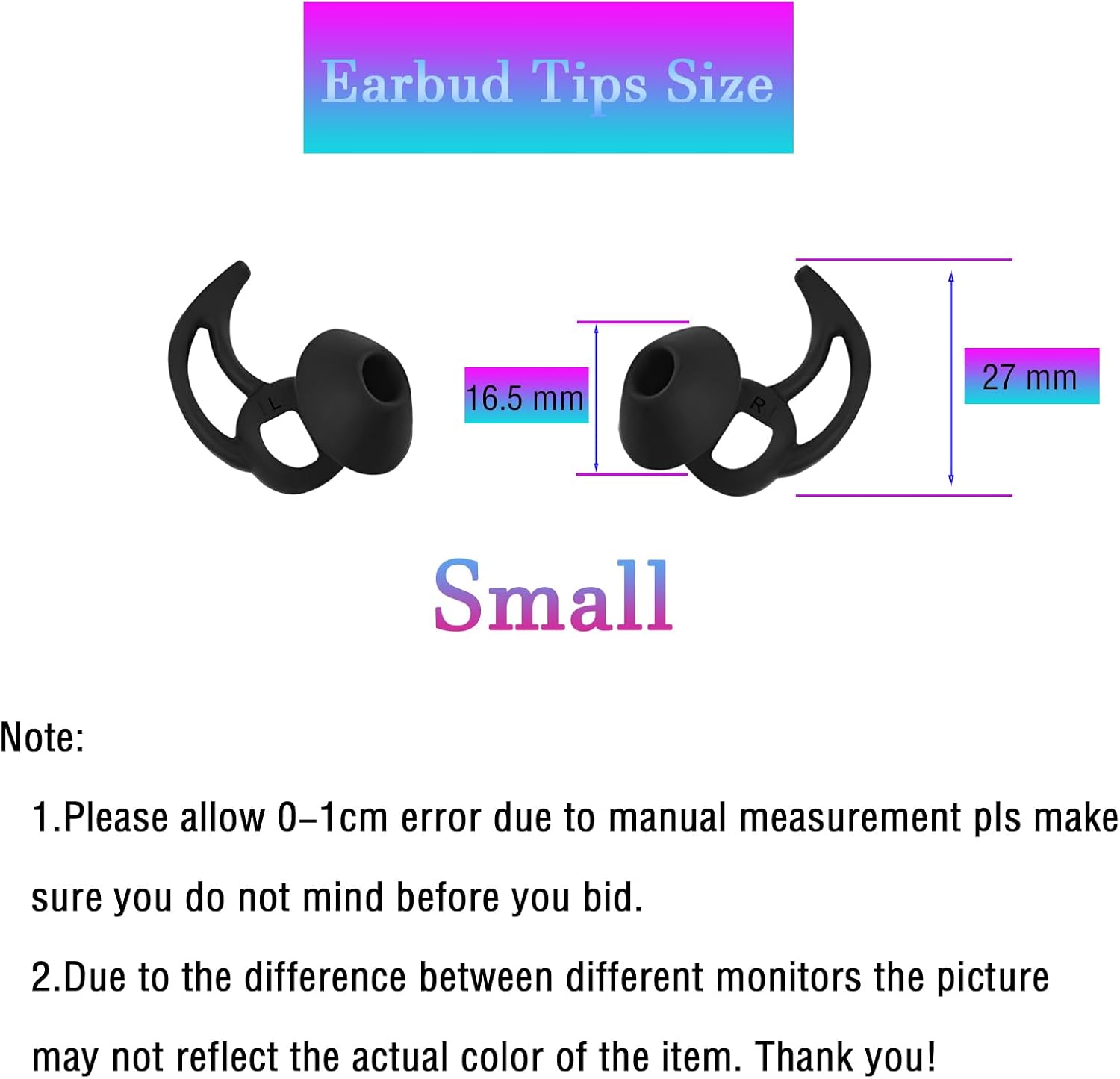 Small Earbud Replacement Tips Silicone Earbud Tips Eartips Compatible with Bose Quietcomfort and Sport Headphone Ear Tips Ear Bud Covers 3 Pairs