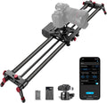 NEEWER 39.4”/100cm Motorized Camera Slider, App Wireless Control Carbon Fiber Dolly Rail Slider, Support Video Mode, Time Lapse Photography, Horizontal, Tracking and 120° Panoramic Shooting (ER1-100)