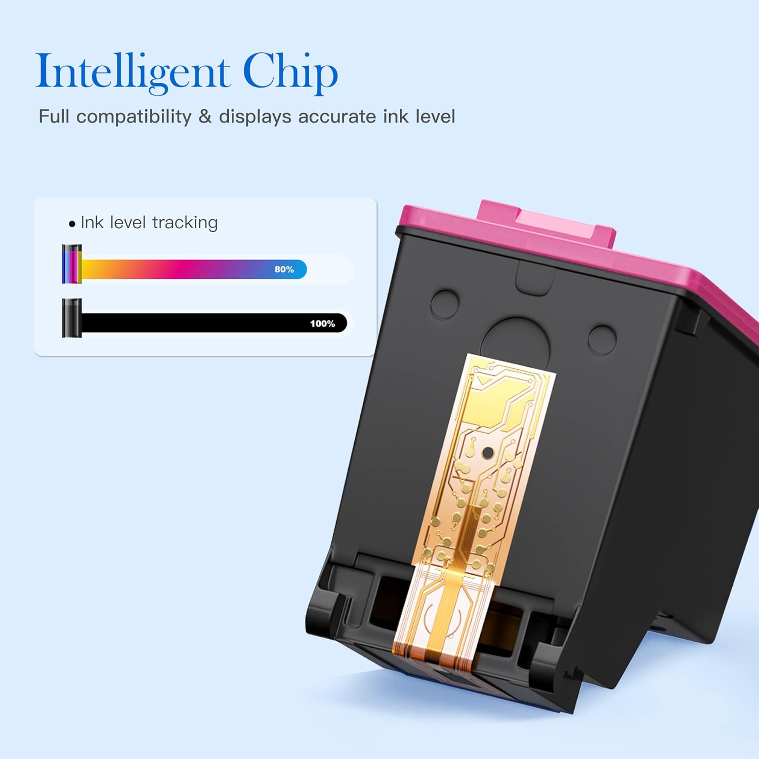 Valuetoner 62XL Ink Cartridges Black and Color Remanufactured for HP Ink 62 for HP 62XL Works with HP Envy 7640 7645 5660 5540 5640 7644 OfficeJet 5740 5741 8040 OfficeJet 200 250 258 Series (2-Pack)