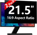 【2-Pack】 21.5 Inch Computer Privacy Screen for 16:9 Monitors with Anti-Spy Anti-Glare Filter, Blue Light Blocking & Eye Protection, Removable Anti-Scratch HD Clarity Screen Protector