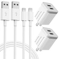 iPhone Charger, 2Pack 2 Port Dual Port USB Cube Wall Charger 2.1A Apple Fast Charging 6FT Nylon Braided Lightning Cable Cord with Plug Compatible with iPhone 14/13/12/11 Pro Max XS XR X 8 7 6S 6 Plus