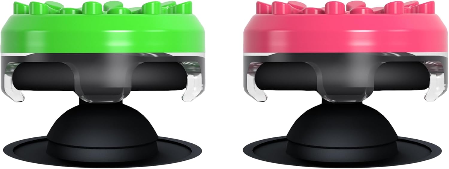 KontrolFreek Splash Performance Thumbsticks for Nintendo Switch Joy-Con Controller | Concave | Green/Pink