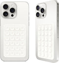 2PCS Silicone Suction Phone Case Mount,Non Slip Suction Cup, Hands-Free Phone Accessories Holder for Selfies and Videos,Silicone Adhesive Stand Sticky for Cell Phone White