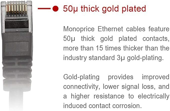 Monoprice 1FT 24AWG Cat6 550MHz UTP Ethernet Bare Copper Network Cable - Image 3
