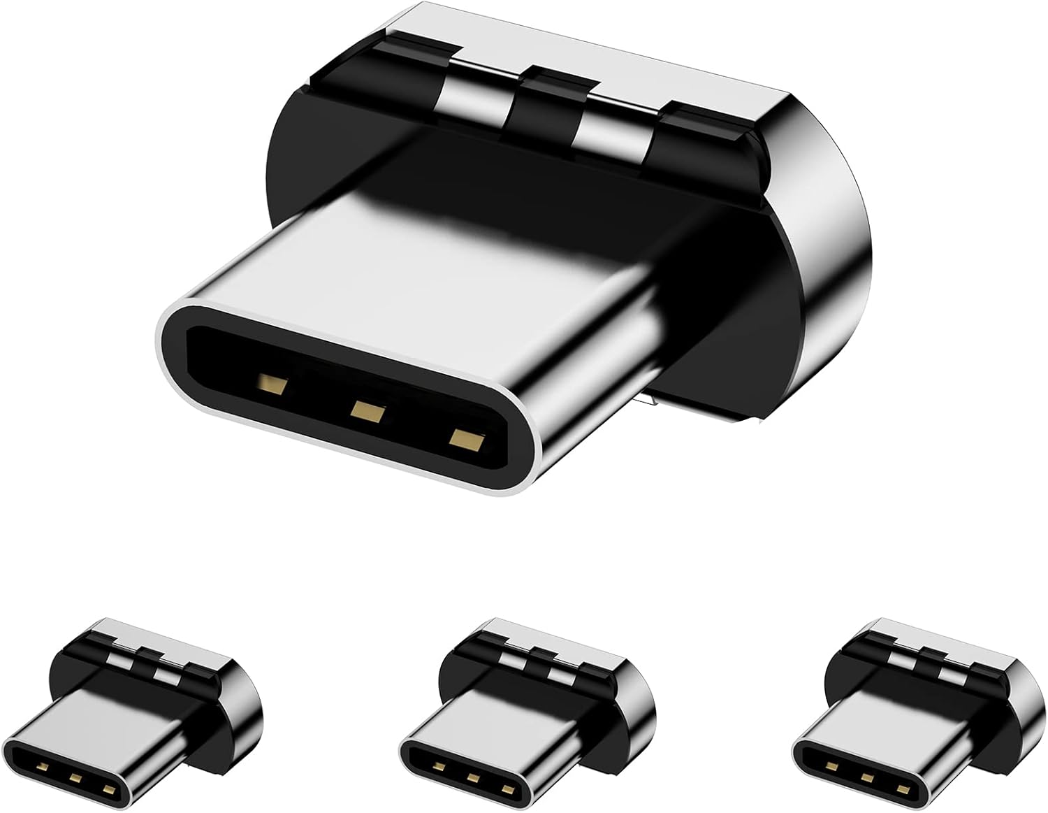Magnetic Connector Tips Head for USB-C Android Devices (4 Pack), only Compatible 5A Magnetic Charging Cable or Magnetic Adapter