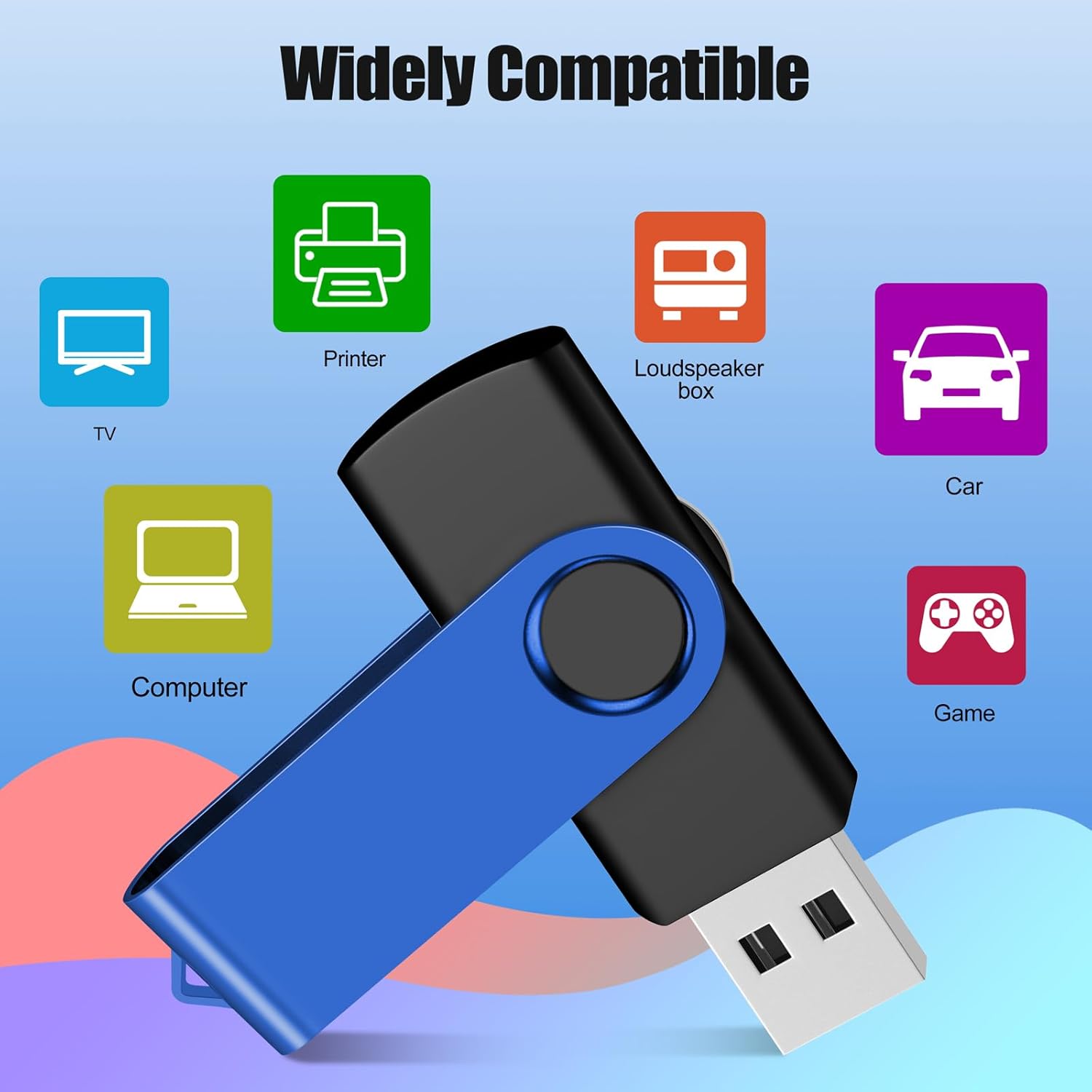 EASTBULL 4GB USB Flash Drive Bulk Thumb Drives 20 Pack with Lanyards USB 2.0 Jump Drive 4GB Memory Sticks Zip Drive Pen Drive for Storage and Backup Blue 20PCS 4GB