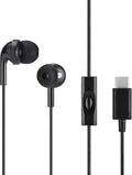 Amazon Basics Wired Earbuds with Microphone, In Ear Headphones, USB-C, 4.2 ft long cable, S/M/L Ear Tips, One size, Black