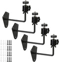 4-Pcs Camera Wall Mount Bracket, 360 Camera Mount with 1/4 Inch Thread, Metal Security Camera Mount, Camera Holder for Surveillance Cameras, Solar Panels, Lights