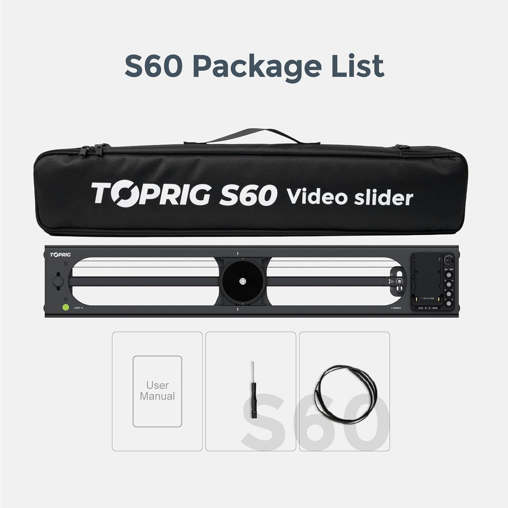 Accsoon Toprig S60 Motorized Camera Slider App Wireless Control Carbon Fiber Dolly Rail Slider Support IME Lapse Photography