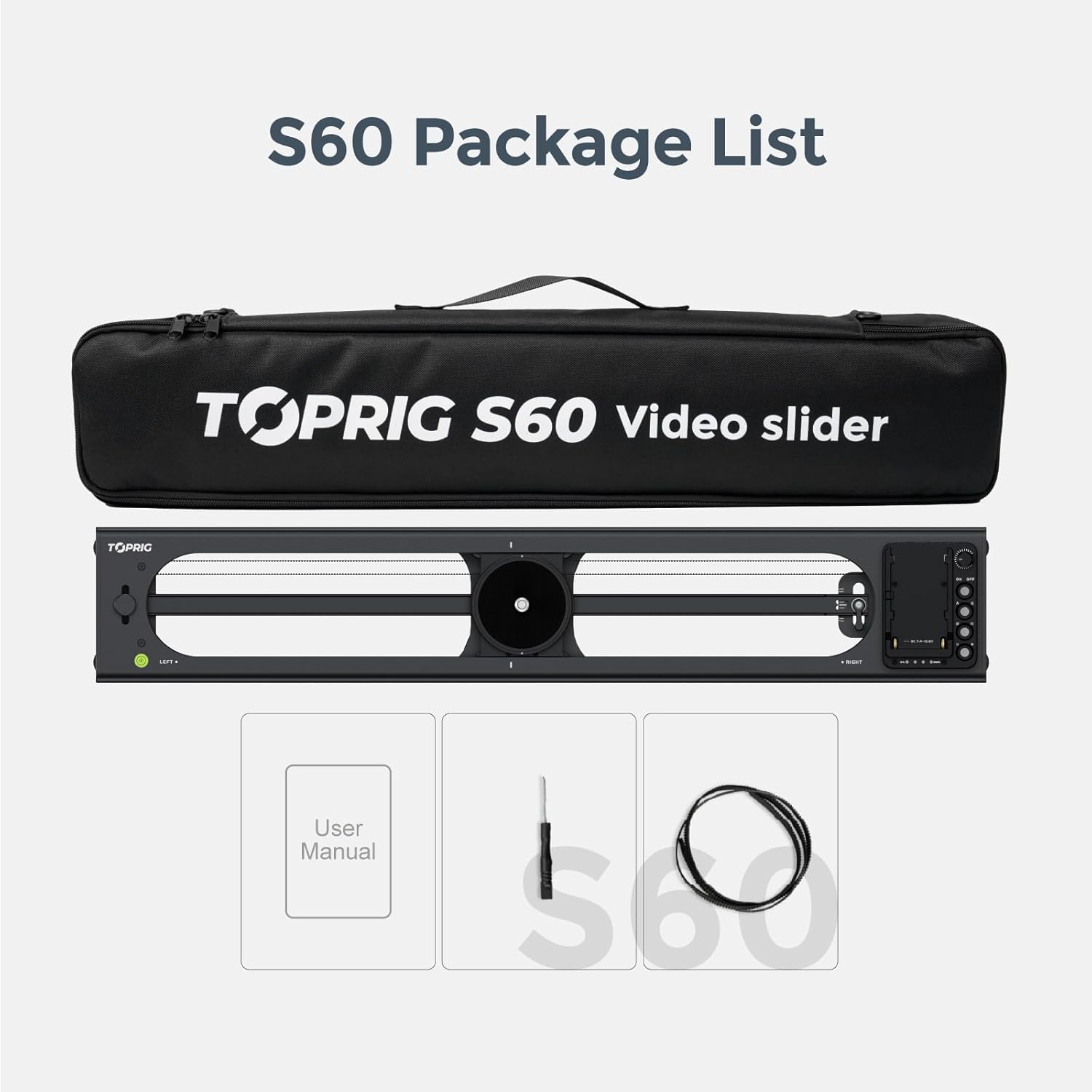 Accsoon Toprig S60 Motorized Camera Slider App Wireless Control Carbon Fiber Dolly Rail Slider Support IME Lapse Photography