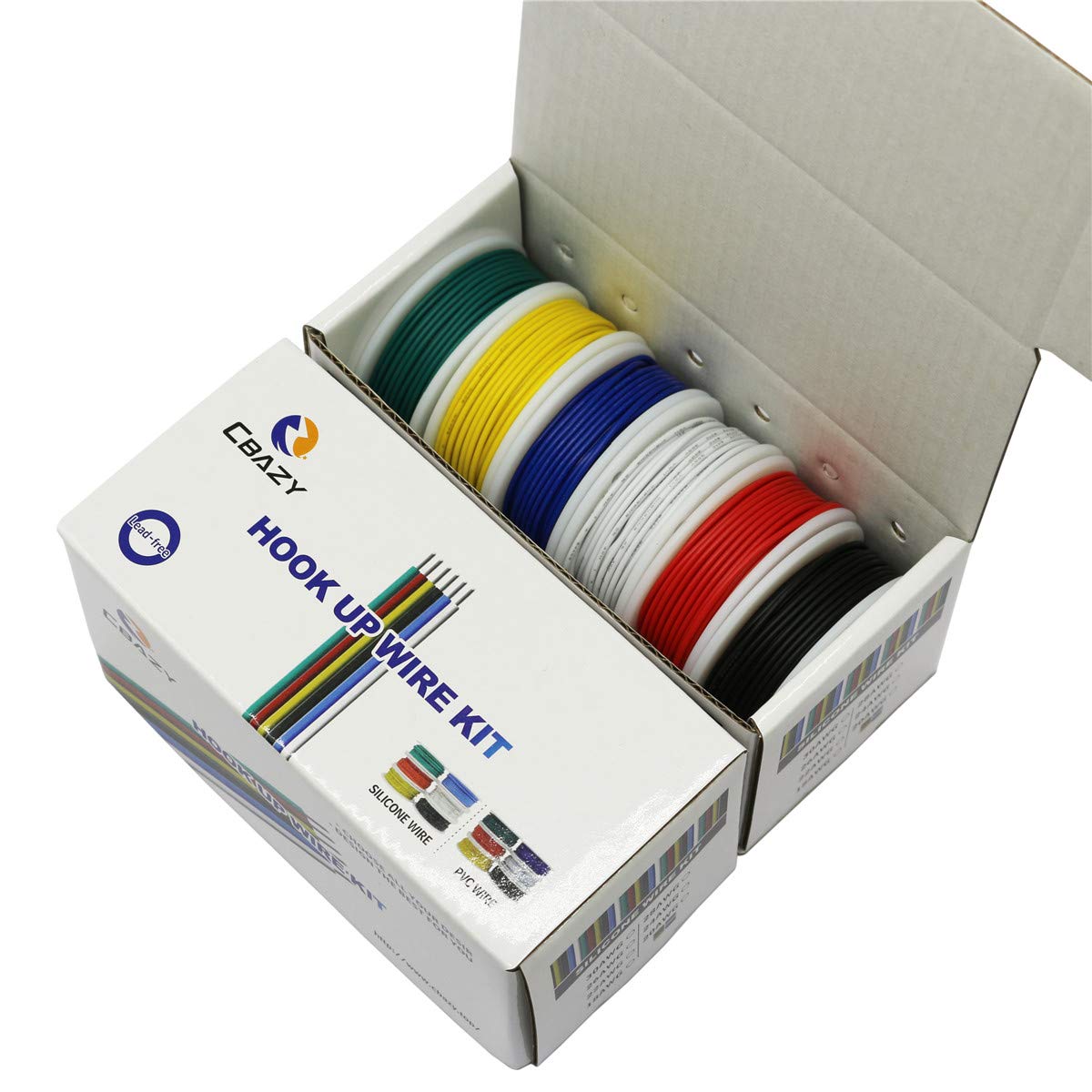 Hook up Stranded Wire Kit 20 Gauge 6 Colors 19.6 feet Each Electrical Wire 20 AWG PVC Wire