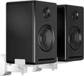 suptek Large Dual Side Clamping Bookshelf Speaker Wall Mounting Bracket for Large Surrounding Sound Speakers, Hold up to 66lbs White SPM201XLW