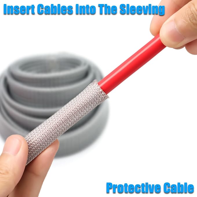 25ft PET Expandable Braided Cable Sleeve 1/6inch Pet Braided Cable Sleeve - Image 4