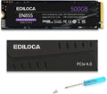 500GB PS5 SSD with Heatsink PCIe Gen4 NVMe M.2 Gaming SSD, 7400MB/s Read, 1GB DRAM Cache, 3D TLC | Internal Solid State Drive Compatible with PS5 & PC(EN855)