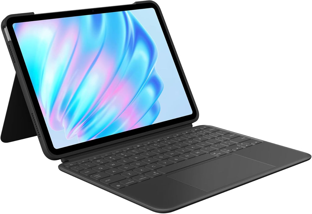 Logitech Combo Touch iPad Air 11 inch Case M2 (2024), iPad M3 & Air (4th & 5th gen - 2020, 2022) Keyboard Case with Kickstand - Midnight Black