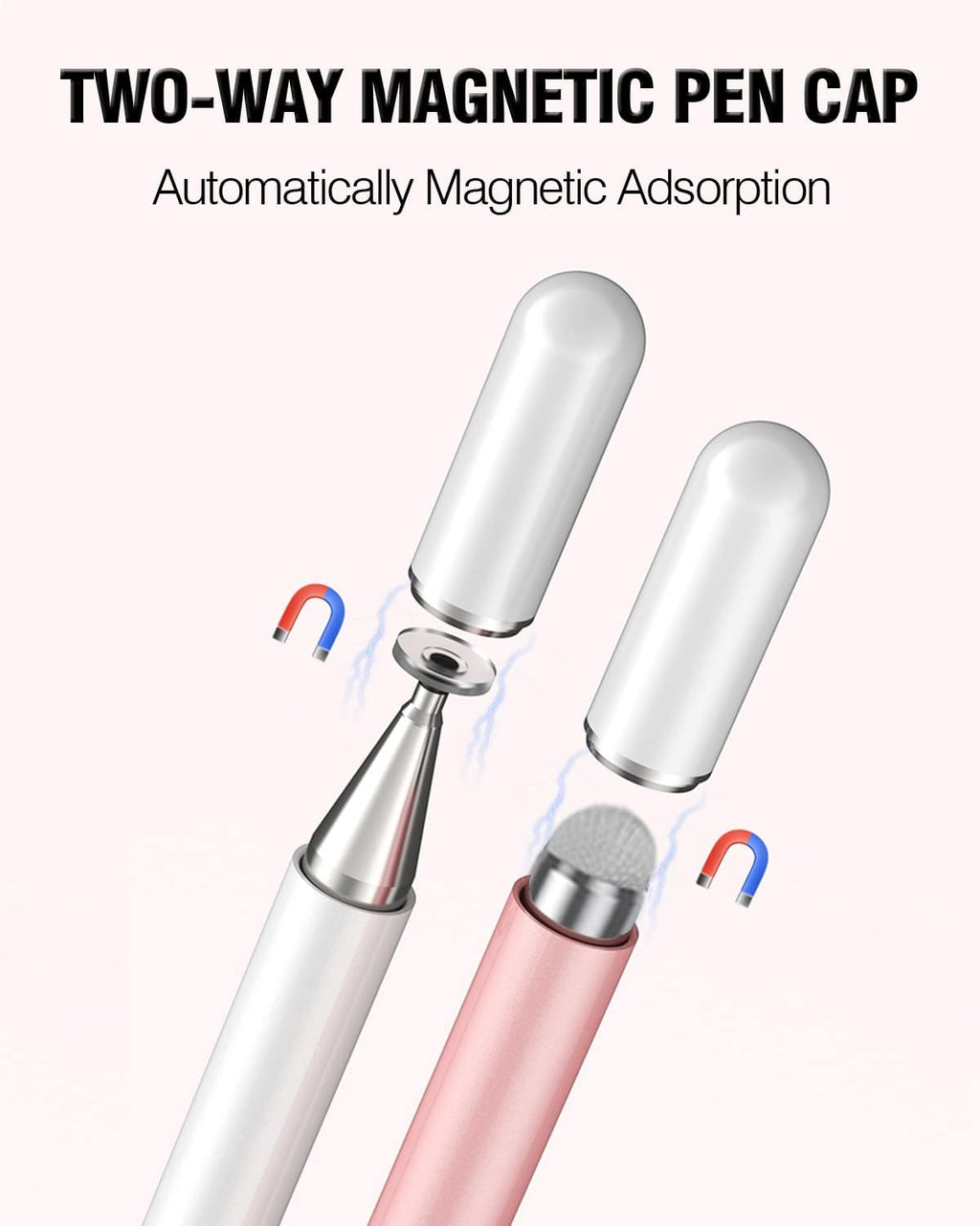 Stylus Pens for Touch Screens, 2 in 1 High Precision Universal Stylus Pen for iPad Compatible with Apple, iPhone, iPad, Android, Samsung Tablets, Phones, 3 Pack-Pink, Purple, Yellow