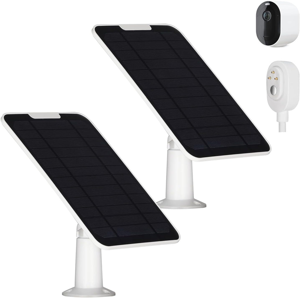 Solar Panel Charger Compatible with Arlo Pro 3/Pro 4/Pro 5S/Ultra/Ultra 2/Go 2 Continuous Power Supply IP65 Weatherproof with 9.8ft Charging Cable and Adjustable Wall Mount