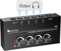 Fifine Headphone Amplifier 4 Channels Metal Stereo Audio Amplifier,Mini Earphone Splitter with Power Adapter-4x Quarter Inch Balanced TRS Headphones Output and TRS Audio Input for Sound Mixer-N6