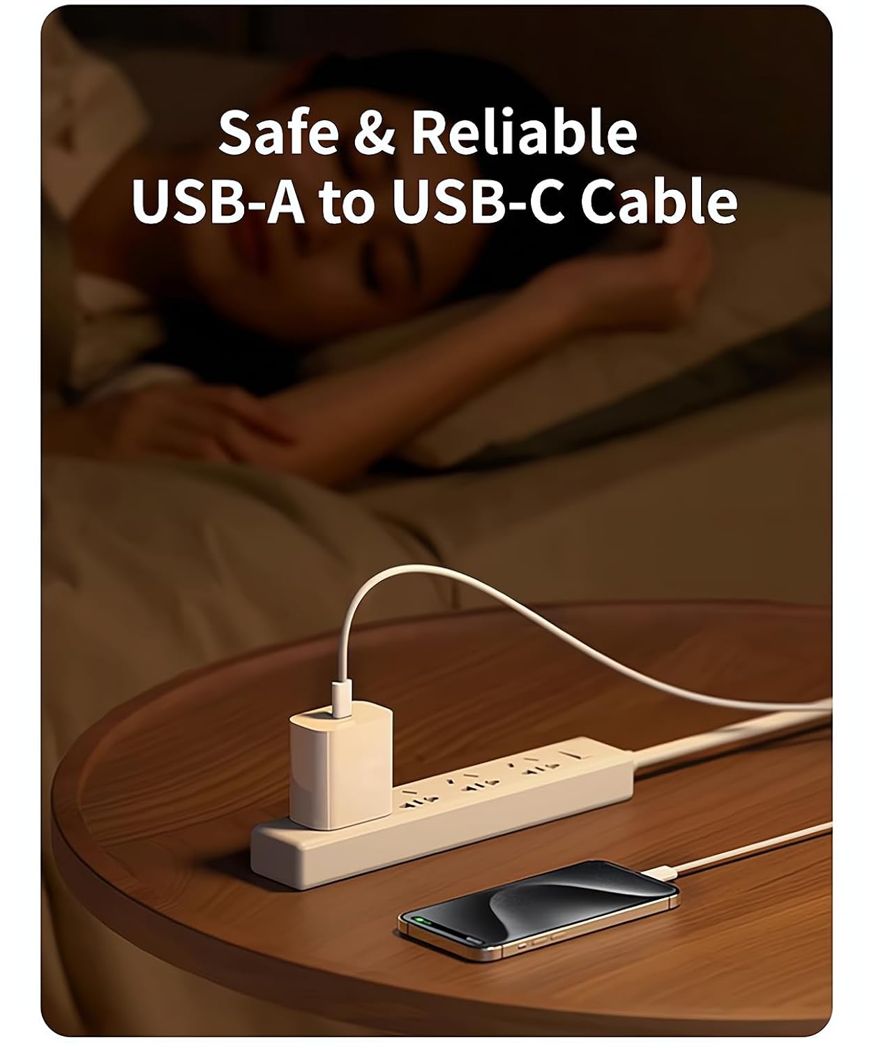 [2-Pack 3.3FT MFi Certified] Woven CarPlay USB C Cable for Apple iPhone 16 Pro Max Charger USB A to USB-C Cord Fast Charging for iPhone 15 Pro Max/16 Plus/16e/15 Pro/16, Type C Car Charge Wire - White