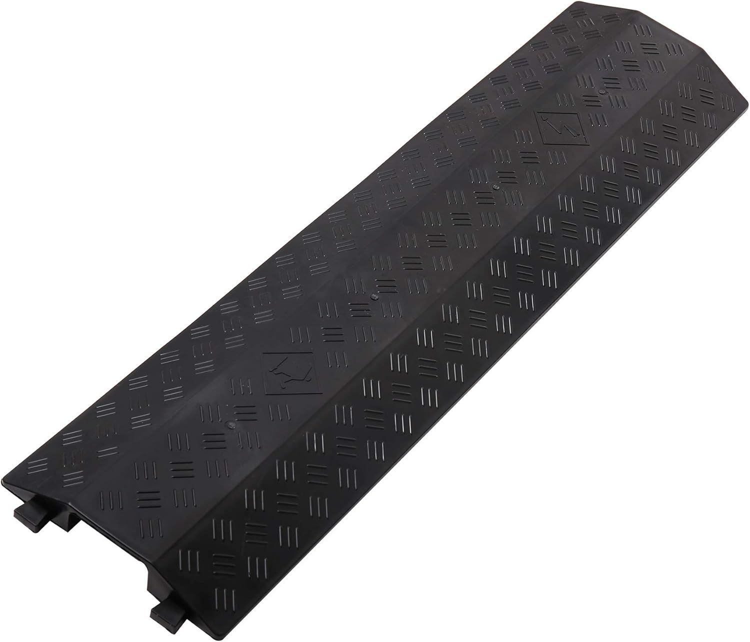 Medium 3 Pack - Floor Cord Cover Cord Protector Drop Over Drop Trak Cable Ramp for Office Warehouse - Black