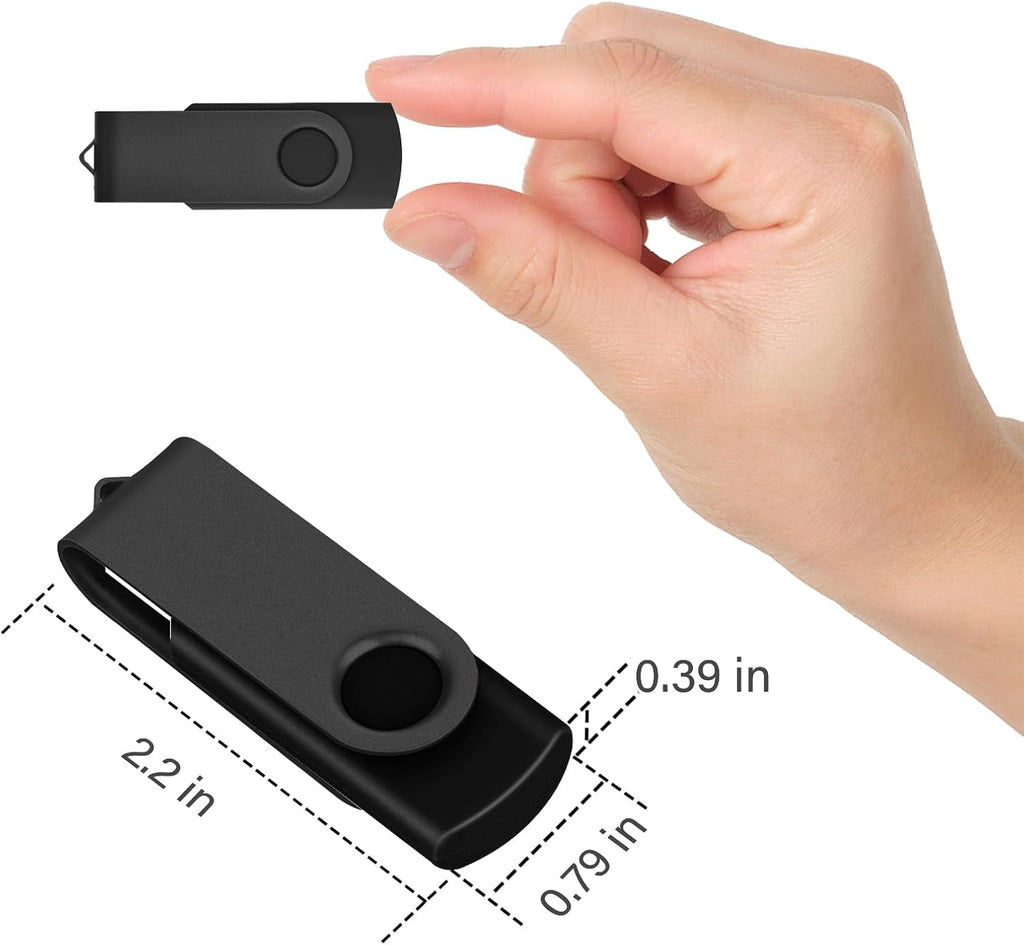 EASTBULL 128MB USB Flash Drive Bulk Thumb Drives 100 Pack with Lanyards USB 2.0 Jump Drive 128 MB Memory Sticks Zip Drive Pen Drive for Storage and Backup Black 100PCS 128MB