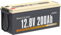 Power Queen 12V 200Ah LiFePO4 Battery with Built-in 100A BMS, 2560Wh Lithium Battery 15000+ Cycles, 10 Years Lifespan, Perfect for RV Camping, Solar Energy Storage, Back-up Power