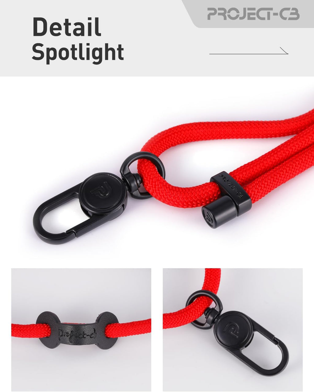 project-cb Cell Phone Lanyard 1,Phone Tether Tab 2,Phone Crossbody Strap,Lanyards for Around the Neck,Adjustable Phone Strap(Red-B)