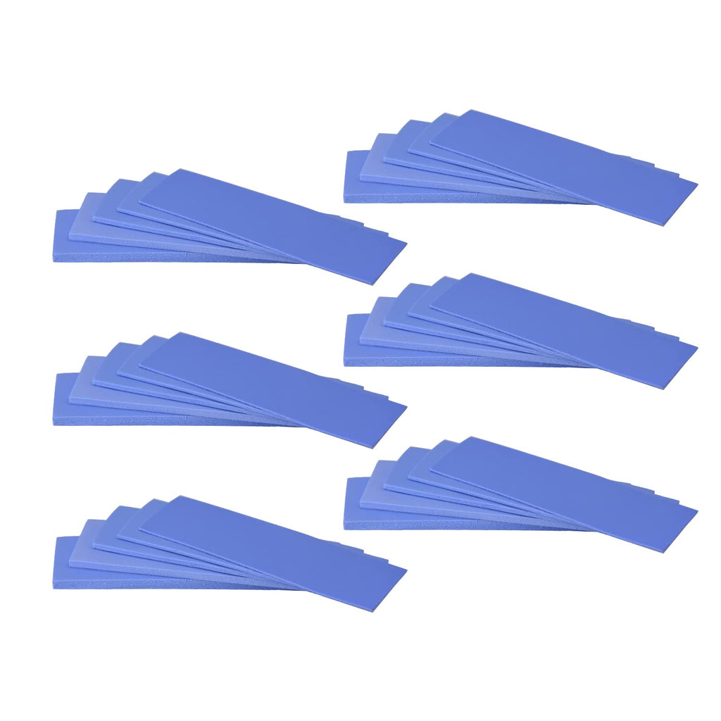 30 Pack Thermal Pads, 20×67 mm by 5 Thickness 0.5 | 1 | 1.5 | 2 | 3 mm, Thermal Conductivity 2.0 W/m.k, Self-Adhesive & Soft, Ideal for Repairing and Cooling Electronics