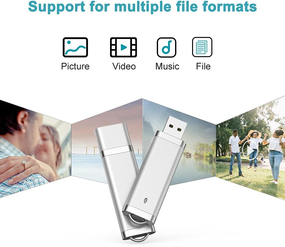 KEXIN 10PCS 8 GB Flash Drive Thumb Drive 8GB USB Drives Memory Sticks 8G Silver