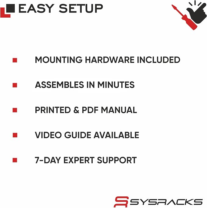 9U Wall Mount Server Rack Cabinet 24” Deep, 19” Network & AV Enclosure - Image 7