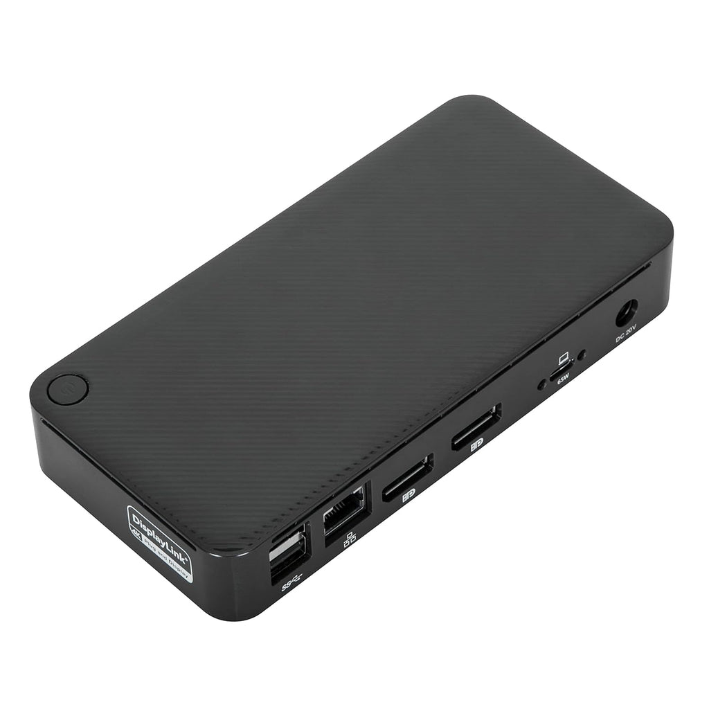Targus Dual Monitor Universal USB-C DV4K DP Docking Station with 65W Power - Broad Compatibility with a Range of Hosts, Devices, Peripherals, Laptops, and Operating Systems (DOCK315USZ)