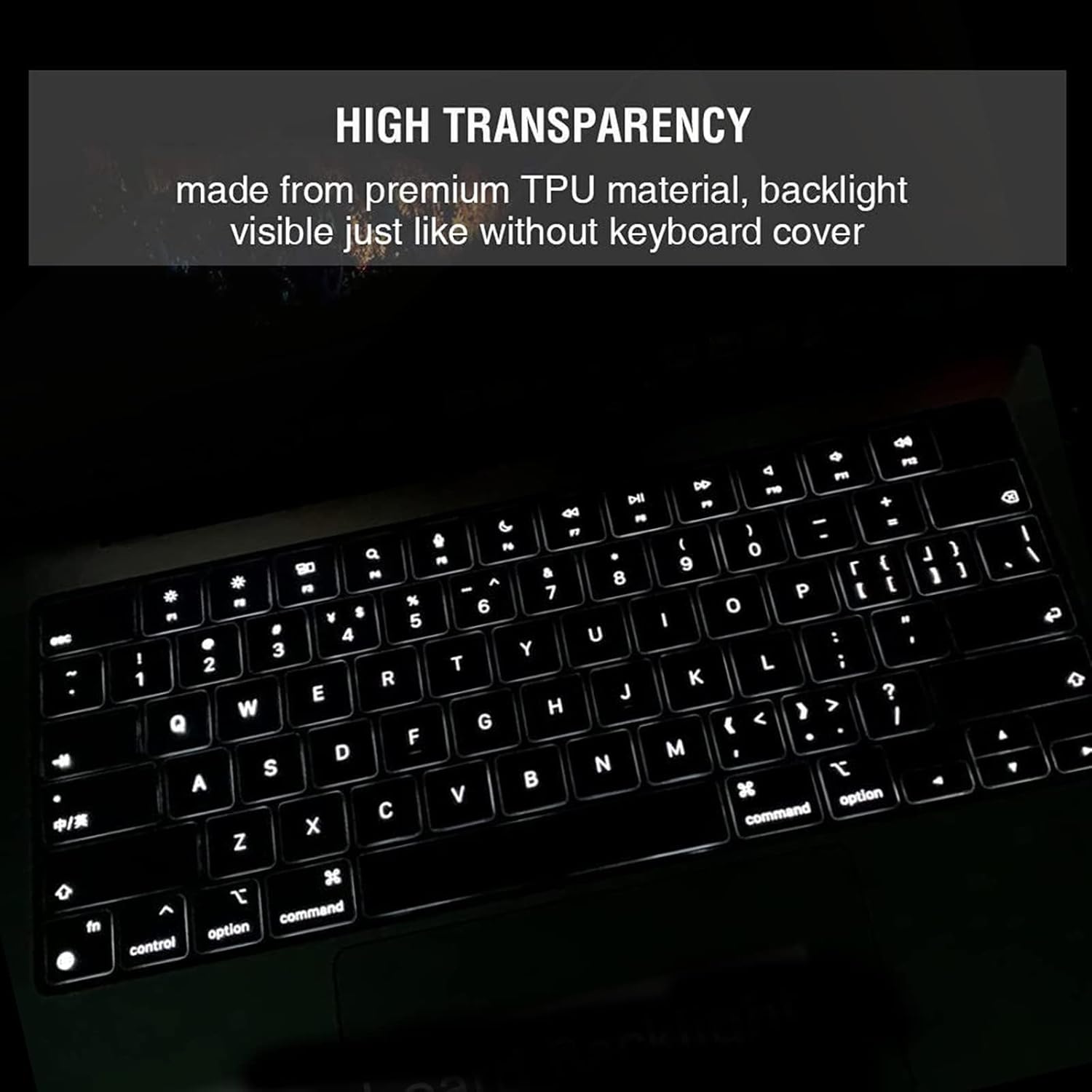 EooCoo Premium Keyboard Cover Skin Ultra Thin Protector Compatible with 2025-2021 MacBook Air 15" 13.6" M4 M3 M2 Chip, MacBook Pro 14" 16" M4 M3 M2 M1 Pro Max Chip, Clear