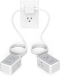 TESSAN Twin Extension Cord 12 FT, Double Ended Flat Plug Surge Protector Power Strip, 3 Non Blocking Outlets 6 Feet Power Splitter Each Side, Dual Split Outlet Extension for Home Office Dorm Room