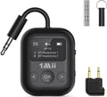 1Mii SafeFly Min+ Bluetooth Transmitter and Receiver,Bluetooth Adapter for Airplane, Supports to 2 AirPods/Headphones,Use with Any 3.5mm Jack on Airplanes, Gym, TVs, Car, Home, Boat(White)