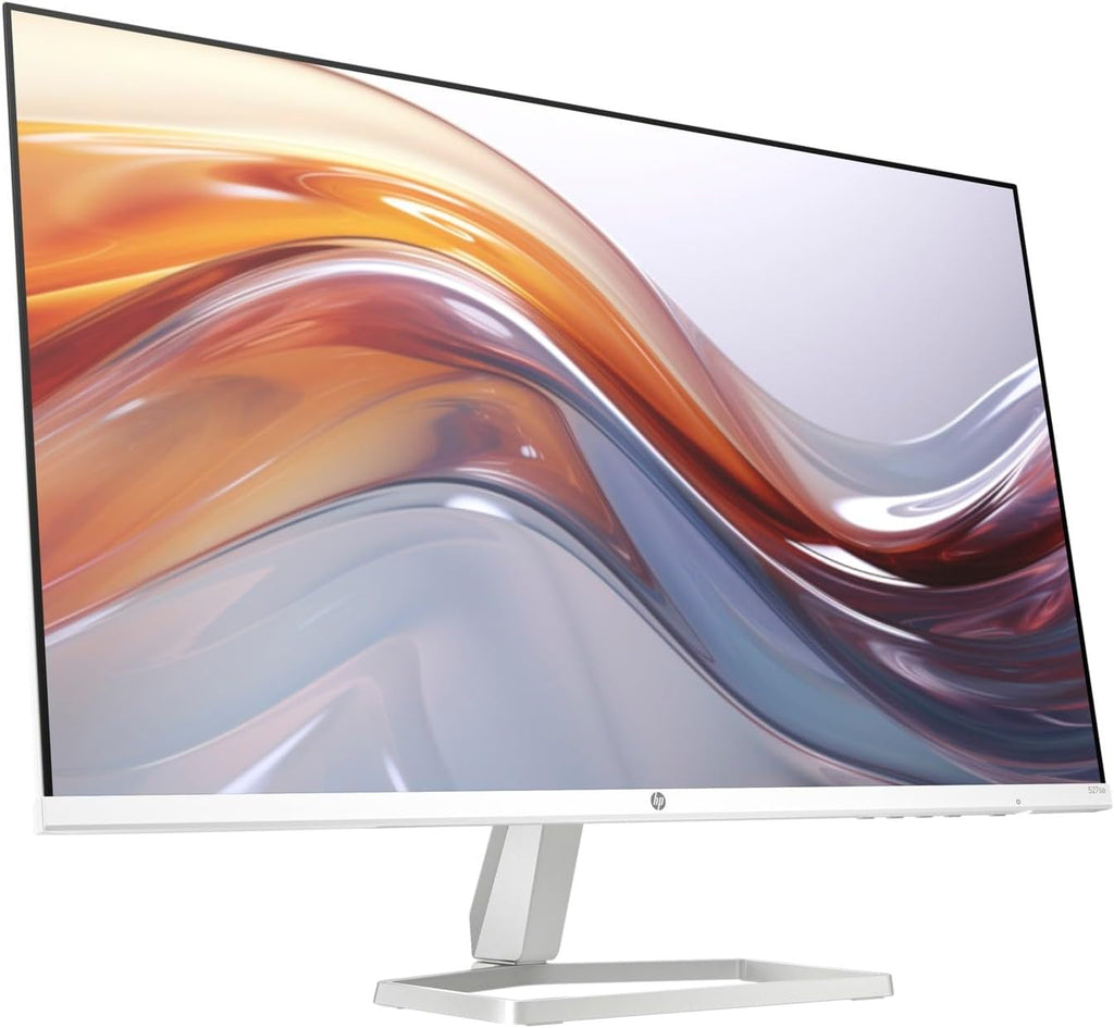 HP Series 5 527sa Monitor with Speakers (Replaces M27fwa) 27" 100Hz IPS FHD 99% sRGB 300 Nits Display, Adjustable Tilt, Flicker-Free, Anti-Glare, White/Silver w/DKZ USB Port Expander