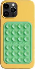 Classic - Silicone Suction Phone Case Adhesive Mount - Hands-Free, Strong Grip Holder for Selfies & Videos - iPhone & Android Compatible - 2.25″ x 3.25″, Green Ash