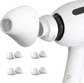 4 Pairs Ear Tips for AirPods Pro 1 & 2 [Relief Pain] [Fit in Case] Noise Cancellation Add Grip Sport Earbuds [US Patent Registered] (Medium)