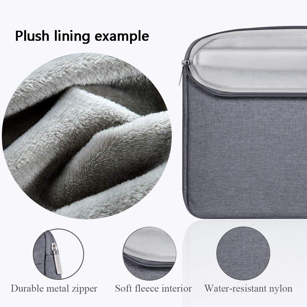 Voova Laptop Sleeve Carrying Case 15.6 16 Inch,Slim Computer Cover Bag Compatible with MacBook Pro 15/16, Dell xps 15,15-16 Inch HP Dell Asus Acer Laptop, Grey