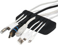 Heaviest Cable Organizer on The Market! Compact and Weighted Desktop Cord Holder and Cable Organizer, Eco-Friendly Silicone, No Bad Smell, Bundled with 4 Reusable Cable Ties! (Black)
