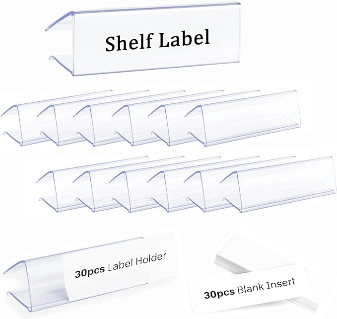 30pcs Plastic Shelf Label Holder by PUPINGPIG