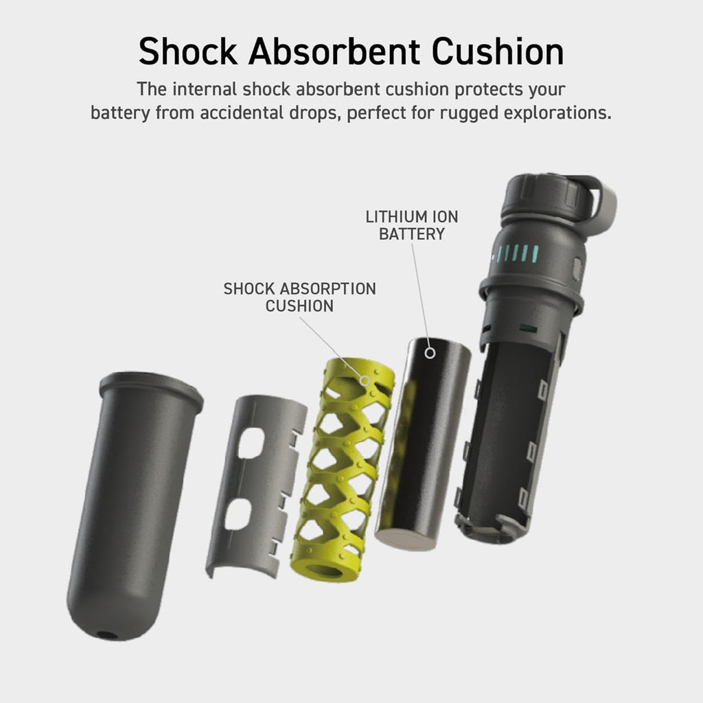 ELECOM NESTOUT Rugged Power Bank, 15000mAh Outdoor Charger, 32W USB C Fast Charging PD, Waterproof IP67, Heavy Duty Shockproof, Tactical Battery Pack for iPhone Tablet Hiking Camping Survival (Gray)