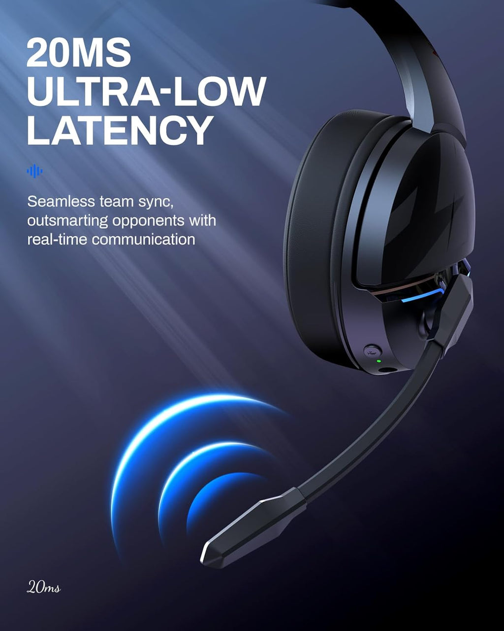 Acer 2.4GHz Flex Wireless Gaming Headset | Non-Stop 100H Battery | Dynamic 50mm Drivers | Clear Voice Mic | Bluetooth5.3, 3.5mm | Gaming Headphones for PC, PS4, PS5