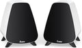 AS31 Active Bookshelf Speakers Bluetooth 5.3, 2-Way Stereo PC Desktop 80W RMS/3-inch Bass/Midrange/RCA and Fiber Optic Inputs, Wooden Compact High-Power Speakers - Matte Skin White