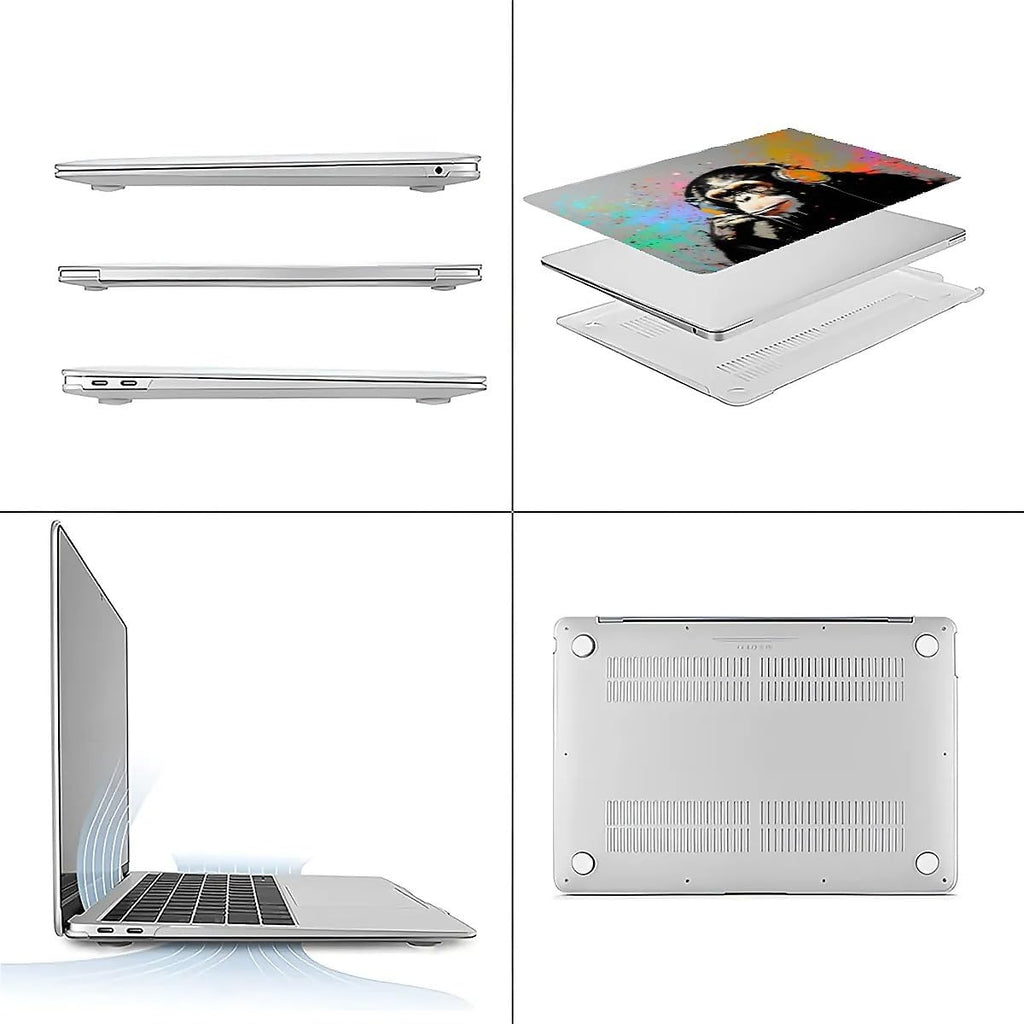 Compatible with MacBook Air 13.3 13.6 Inch Case 2022 2021 2020 2019 Plastic Hard Shell Case Cover,13.3 Pro(A1706/A1708/A1989/A2159/A2289/A2338), Monkey