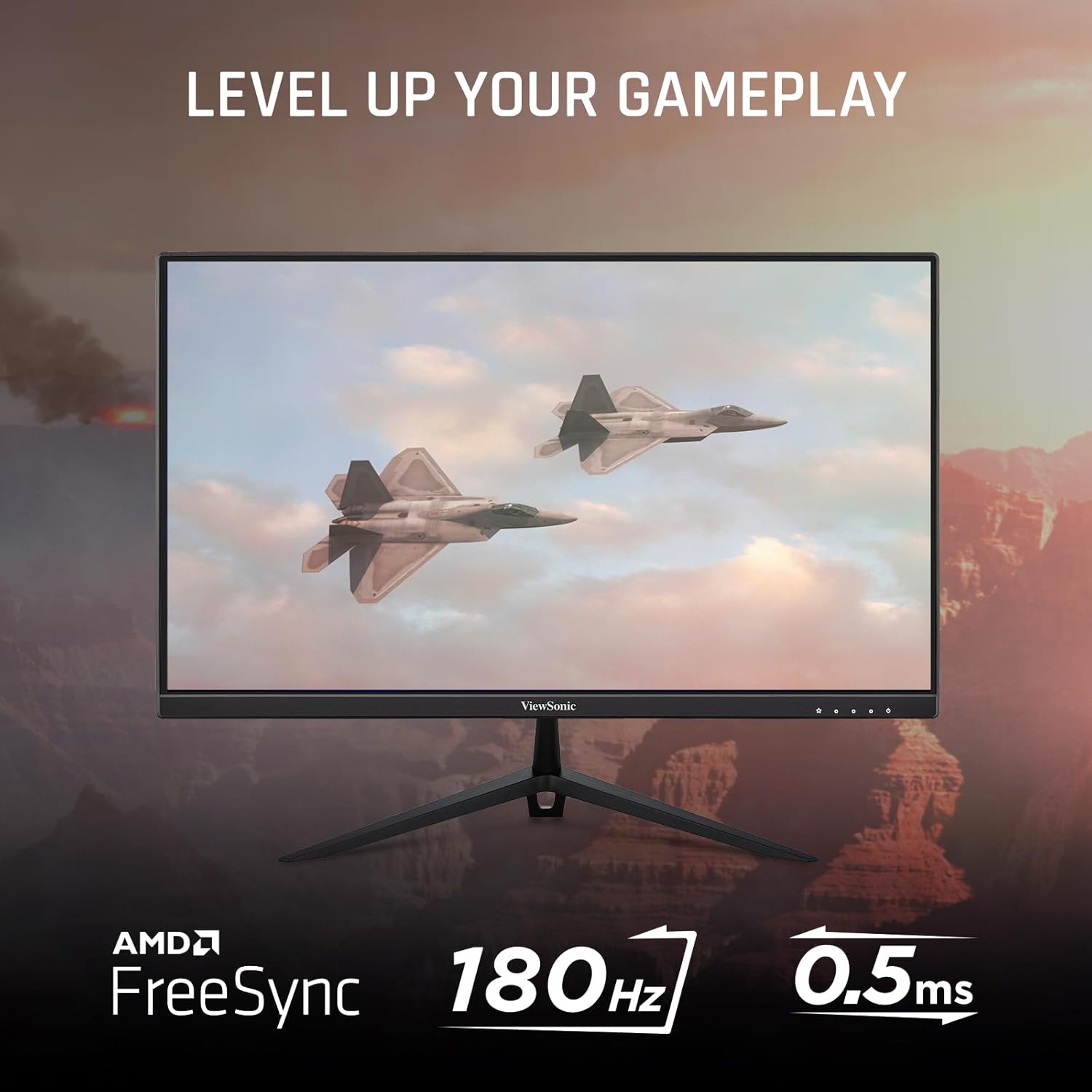ViewSonic VX2428A 24 Inch 1080p 0.5ms 180Hz IPS Gaming Monitor with FreeSync, HDMI 1.4, and DisplayPort Inputs