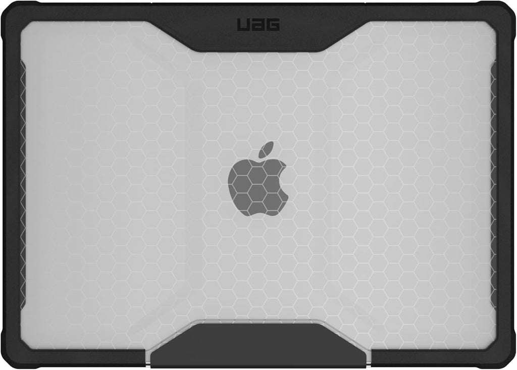 URBAN ARMOR GEAR UAG Designed for MacBook Pro 14 inch Case 2023-2024 M4 M3 Max/Pro (A2918 A2992 A2992 A3112 A3401 A3185) Rugged Touch ID Military Grade Plyo Laptop Cover, Translucent Clear Ice