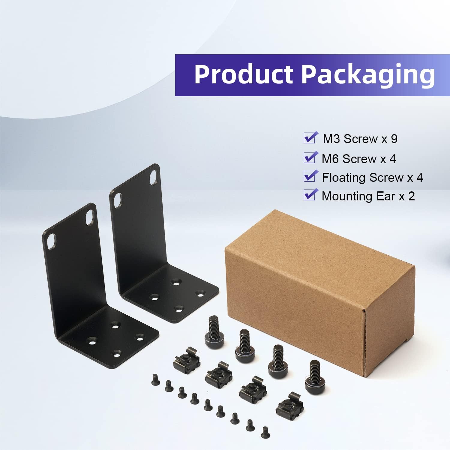 Universal Rack Mount Kit 1U Rack Ears for NETGEAR Series Switches (JGS/MS/RPS/SRX/XS/XSM/FS Series)